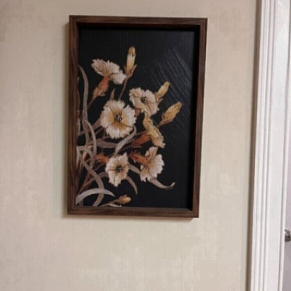 Wood Wall Décor Botanical Print Wildflowers - Picture 3 of 10